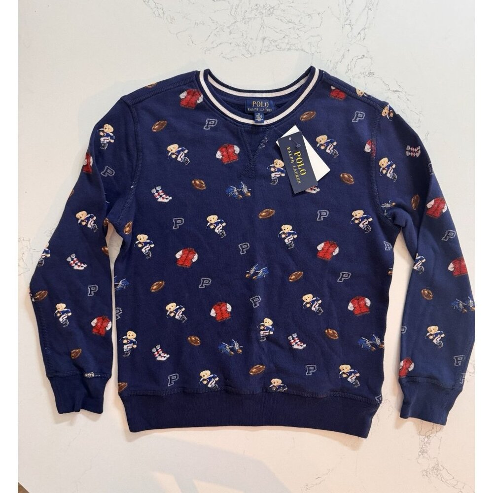 Polo by Ralph Lauren Kids Navy Sweatshirt with Multicolor Print